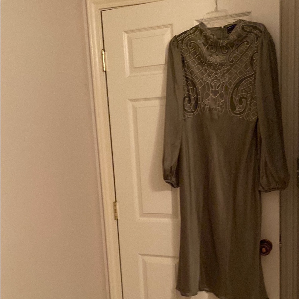 Elegant Olive Green Dress